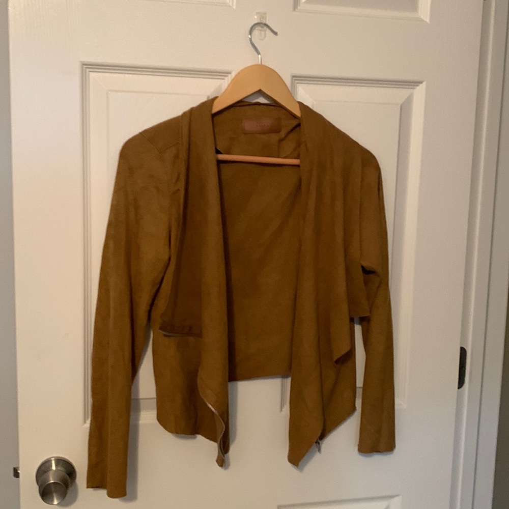 Blank NYC side zip suede feel jacket